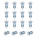 16 Set M4x22 5mm Jack Nuts Carbon Steel Zinc Finish Expansion Screw Petal Multi-grip Insert Rivet Nut Fasteners For Hollow Wall 