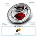 Amerilite Clear Chrome Altezza Taillights For 1998-2005 Volkswagen Beetle Passenger And Driver Side