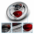 Amerilite Clear Chrome Altezza Taillights For 1998-2005 Volkswagen Beetle Passenger And Driver Side
