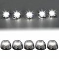 Cab Roof Marker Lights For 03-16 Dodge Ram 1500 2500 3500 Smoked Lens With 16 White Leds