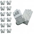 Cordova 7201rm Regular Shoulder Leather Gloves Green And Pink Striped Back Rubberized Safety Cuff Medium 12-pack 