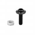 Uxcell 20pcs M6 Black Aluminum Alloy Hex Socket Head Motorcycle Bolts Screws Nuts