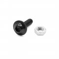 Uxcell 20pcs M6 Black Aluminum Alloy Hex Socket Head Motorcycle Bolts Screws Nuts