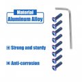 X Autohaux 8pcs M5x0 8 Round Head Car Steering Wheel Screw Bolts Taper With Wrench Colorful