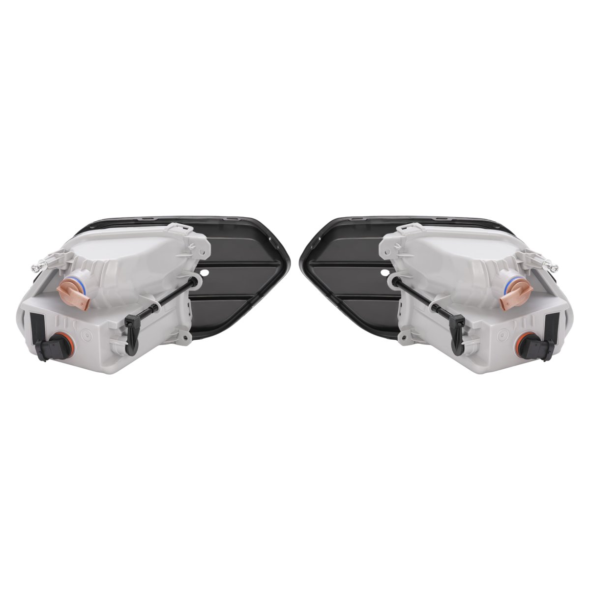 Pair Fog Light And Bezel For 2017 2019 Ford Escape Kuga Front Bumper Lamp With Clear Lens Black Cover Trim Driver Passenger