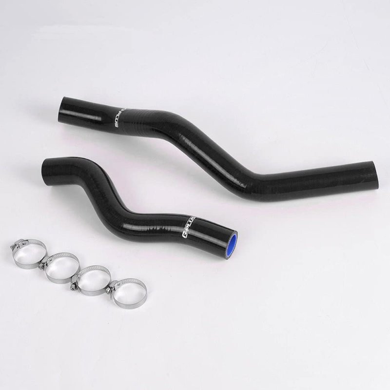 Silicone Radiator Hose Pipe Kit Clamps For 2001-2005 Honda Civic D17 1 7l Black