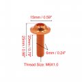 Uxcell 40pcs M6 Orange Aluminum Alloy Hex Socket Head Motorcycle Bolts Bumper Screws Nuts Universal Replacement