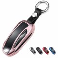 Qbuc For Tesla Key Fob Cover With Keychain Model X Keyless Protection Case Smart Remote Accessories Pink 