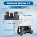 2pcs Dishwasher Rack Stop Clip W10195622 Upper Dishrack Slide Rail Rear For Whirlpool Kitchenaid Ken-more 66513042k110