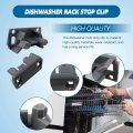 2pcs Dishwasher Rack Stop Clip W10195622 Upper Dishrack Slide Rail Rear For Whirlpool Kitchenaid Ken-more 66513042k110