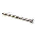 Prime-line Lag Screw Bolt Hex Head 3 8 In X 4 Grade 18-8 Stainless Steel Pack Of 15