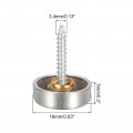 Uxcell Screw Cover Cap 20pcs 16mm Diameter Brushed Stainless Steel Mirror Decorative Screws Nails For Advertising Board Fixed