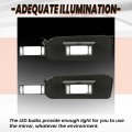 Kuafu Sun Visor W Updated Led Lighted Vanity Mirror Compatible With 1997-2004 Chevrolet Corvette C5 Replacement For 10442033