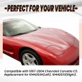 Kuafu Sun Visor W Updated Led Lighted Vanity Mirror Compatible With 1997-2004 Chevrolet Corvette C5 Replacement For 10442033