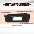 Kuafu Sun Visor W Updated Led Lighted Vanity Mirror Compatible With 1997-2004 Chevrolet Corvette C5 Replacement For 10442033