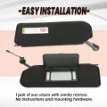 Kuafu Sun Visor W Updated Led Lighted Vanity Mirror Compatible With 1997-2004 Chevrolet Corvette C5 Replacement For 10442033