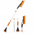 Econour 43 Ice Scrapers For Car Windshield Extendable 3 Parts Detachable Telescopic Snow Brush Trucks Suv Long Scraper With 
