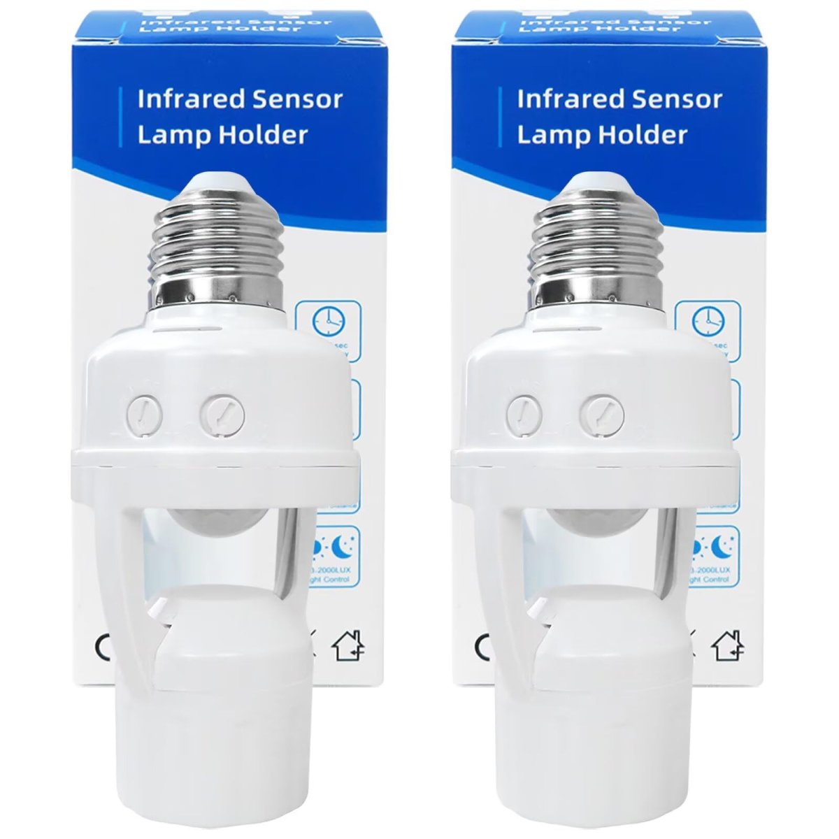 Automatic Motion Sensor Socket For E26 E27 Bulbs Energy Saving No Wiring Ideal Garages Closets