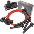 Aip Electronics Power Pack Complete With Ignition Coil And Low Ohm Spark Plug Wires Compatible 1995-2000 Ford Mercury Mazda 