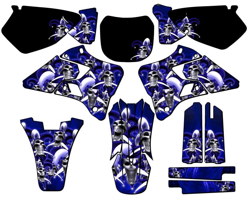 2000-2001 Yz 125 Jester Blue Senge Graphics Complete Kit For Yamaha