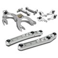 Auto Dynasty For Honda Civic Acura Integra Lower Control Arm 4pc Front Rear Camber Suspension Kit Silver Eg Ek Dc1 