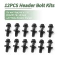 Chromoly Header Bolt Kits For Chevrolet Gen Iii Ls Series With 4 8 5 3 7 6 0 2 Litres Wide Replace 134-1202 12pcs