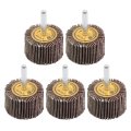 5pcs 1 5 In X 120 Grit Aluminum Oxide Flap Sanding Wheels For Grinding Deburring And Polishing Metal Wood Fits Drills Die