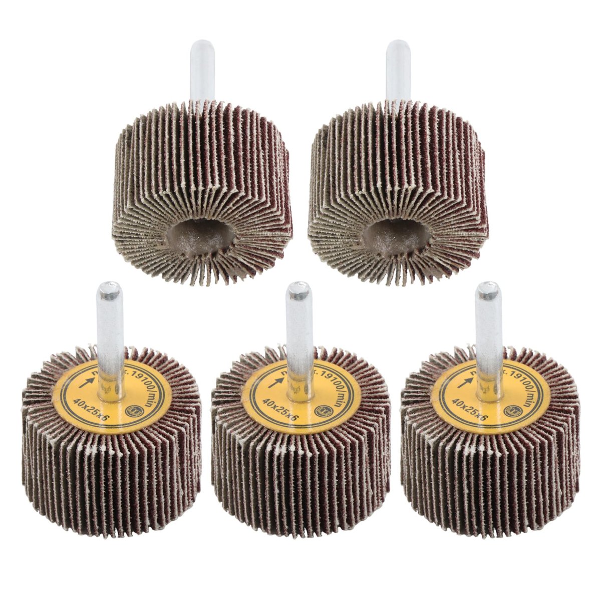 5pcs 1 5 In X 120 Grit Aluminum Oxide Flap Sanding Wheels For Grinding Deburring And Polishing Metal Wood Fits Drills Die