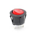 Baomain Rocker Switch Spst On Off 3 Pins Red Light Round Ac 250v 6a 125v 10a Ul List 5 Pack