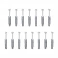 10x50mm Plastic Expansion Tube For Drywall With Hex Screws Gray 15pcs 