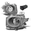 Compatible With 10-12 Prius Xw30 Pair Of Bumper Driving Fog Lights Wiring Kit Bezel Switch Clear Lens