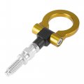 X Autohaux Gold Tone Aluminum Alloy Front Bumper Trailer Ring Eye Towing Tow Hook Screw For Bmw 325i 335i 550i 125i 120i 330i