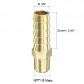 Uxcell Brass Hose Barb Fitting Straight 3 8 Inch X Npt 1 Male Thread Pipe Connector For Water Air Fuel Tube