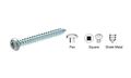Crl 8 X 1 Square Drive Robertson Pan Head Sheet Metal Screws Package Of 100 