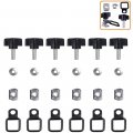 Jeyoda For Wrangler 1995-2017 Hardtop Cover Quick Removal Fastener Thumb Screw Nut Washer Tie-down D-rings Kit Fits All Cj Yj