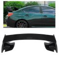 Hecasa Trunk Spoiler Wing For 2015-2021 Subaru Wrx Sti 4 Door Sedan Rear Tail Lid Plastic Glossy Black 