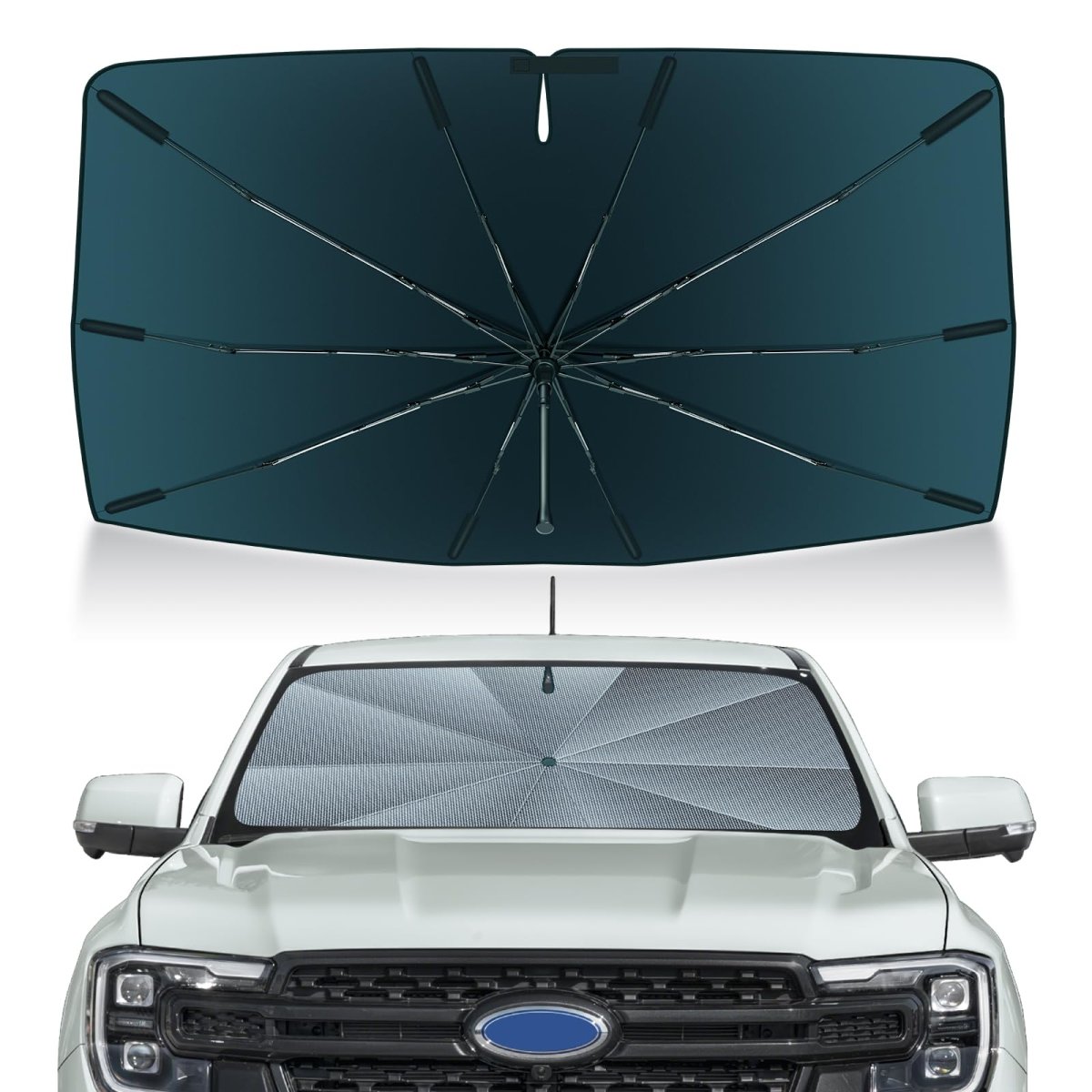 Windshield Sun Shade Umbrella For 2019-2025d Ranger Accessories Upgraded Ice Crystal Material Easy Setupshade For Car 100 Sun