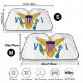 Flag Of United States Virgin Islands Car Sunshade Cover Automobile Windshield Foldable Sun Visor Apply For Van Truck Trailer