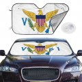Flag Of United States Virgin Islands Car Sunshade Cover Automobile Windshield Foldable Sun Visor Apply For Van Truck Trailer