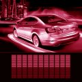 Wonfast Sound Music Beat Activated Sensor Car Sticker Equalizer Glow Rhythm Led Flash Light Audio Voice Lamp 90x25cm Red