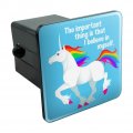 Graphics More Unicorn The Important Thing Is That I Believe In Myself Tow Trailer Hitch Cover Plug Insert
