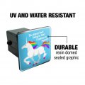 Unicorn The Important Thing Is That I Believe In Myself Tow Trailer Hitch Cover For 2 Receivers Black Abs Plastic With Uv