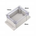 Uxcell 115 X 90 55mm Electronic Abs Plastic Diy Junction Box Enclosure Case W Clear Cover