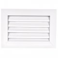 Uxcell Ventilation Grille Rectangle Shape Aluminum Alloy Louvered Air Vent 350x250mm Lxw White With Wire Mesh For 300x200mm
