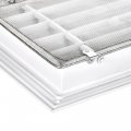 Uxcell Ventilation Grille Rectangle Shape Aluminum Alloy Louvered Air Vent 350x250mm Lxw White With Wire Mesh For 300x200mm
