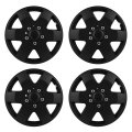 15 In Universal Wheel Rim Cover Hubcaps Set Of 4 Black Durable Pp Plastic Covers For Acura Chevrolet Ford Honda Hyundai Kia 