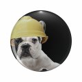 1080 Graphics Dogwithhardhat Key Chain Double Sided Stainless Steel Keychain 