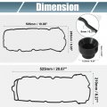 X Autohaux Evs50726r Valve Cover Gasket For Gmc Acadia 2007-2008 Rubber Black 2 Set