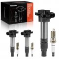 A-premium Set Of 6 Ignition Coil Pack And Iridium Spark Plugs Compatible With Suzuki Wagon R 1998-2003 Alto 1994-1998 2000-2002