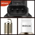 A-premium Set Of 6 Ignition Coil Pack And Iridium Spark Plugs Compatible With Suzuki Wagon R 1998-2003 Alto 1994-1998 2000-2002